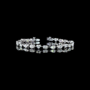 6.21 Cts 14k White Gold Mix Shape Station Bracelet - Video