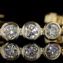 14.21 Cts 14k Yellow Gold Round Shape Tennis Bracelet - Image 2