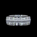 1.05 Cts 14k White Gold Mix Shape Eternity Band Eternity Band - Video