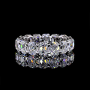 6.11 Cts 14k White Gold Antique Cushion Shape Eternity Band Eternity Band - Video
