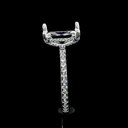 3.58 Cts 14k White Gold Radiant Shape Hidden Halo Ring - Image 2