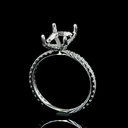 3.58 Cts 14k White Gold Radiant Shape Hidden Halo Ring - Image 3