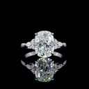 3.38 Cts 14k White Gold Cushion Brilliant Shape Special Ring - Video