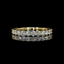 1.07 Cts 14k Yellow Gold Round Shape 3/4 Band Eternity Band - Video