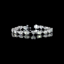 14.58 Cts 14k White Gold Mix Shape Station Bracelet - Video