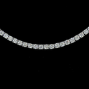 5.45 Cts 14k White Gold Round Shape Tennis Necklace - Image 3