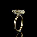 5.2 Cts 14k Yellow Gold Marquise Shape Hidden Halo Ring - Image 4