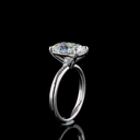 4.23 Cts 14k White Gold Cushion Brilliant Shape Solitaire Ring - Image 4