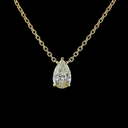 1.56 Cts 14k Yellow Gold Pear Shape Solitaire Pendant - Image 3