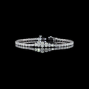 4.49 Cts 14k White Gold Oval Shape Tennis Bracelet - Video