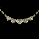 4.61 Cts 14k Yellow Gold Mix Shape Station Necklace - Image 3