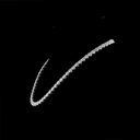 52.62 Cts 14k White Gold Round Shape Tennis Necklace - Image 2