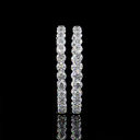 24.94 Cts 14k White Gold Round Shape Hoops Earring - Video