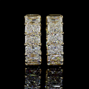 3.19 Cts 14k Yellow Gold Radiant Shape Huggies Earring - Video