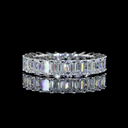3.81 Cts 18k White Gold Emerald Shape Eternity Band Eternity Band - Video