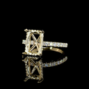 3.63 Cts 14k Yellow Gold Radiant Shape Hidden Halo Ring - Image 2