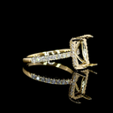 3.63 Cts 14k Yellow Gold Radiant Shape Hidden Halo Ring - Image 3
