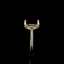 3.63 Cts 14k Yellow Gold Radiant Shape Hidden Halo Ring - Image 4
