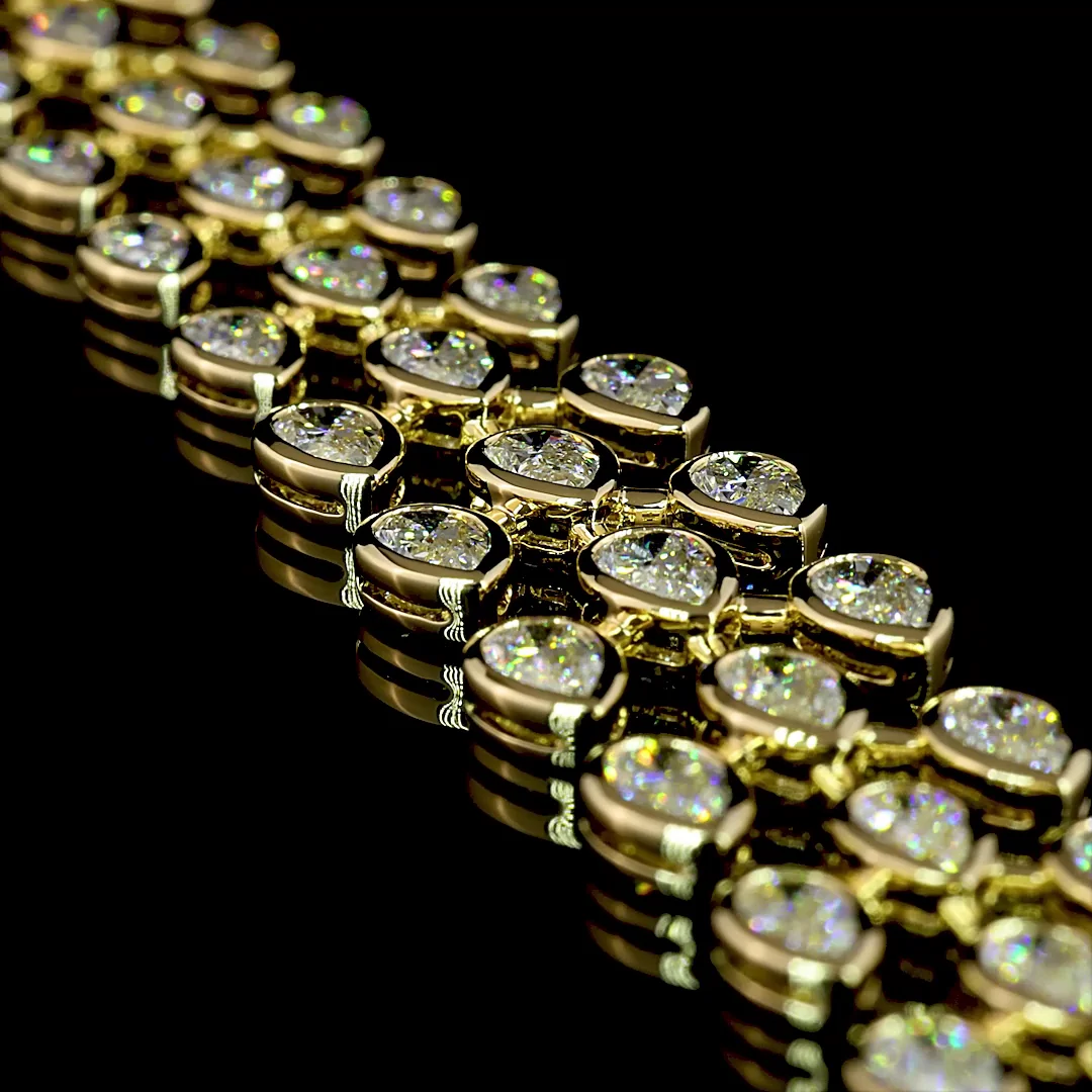 16.14 Cts 14k Yellow Gold Pear Shape Special Necklace - Image 2