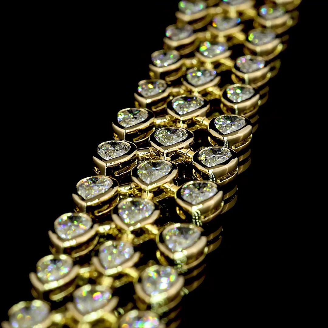 16.14 Cts 14k Yellow Gold Pear Shape Special Necklace - Image 4