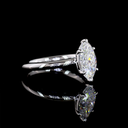 1.53 Cts 14k White Gold Asscher Shape Solitaire Ring - Image 3