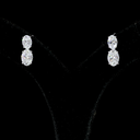 3.04 Cts 14k White Gold Oval Shape Hanging Earring - Video