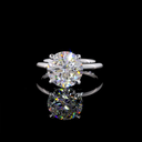 4.11 Cts 14k White Gold Round Shape Solitaire Ring - Video