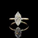 2.07 Cts 14k Yellow Gold Marquise Shape Solitaire Ring - Video