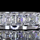 2.1 Cts 14k White Gold Asscher Shape Half Eternity Eternity Band - Image 3