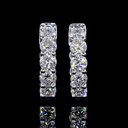 2.04 Cts 14k White Gold Round Shape Huggies Earring - Video