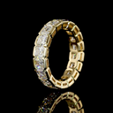 5.05 Cts 14k Yellow Gold Asscher Shape Eternity Band Eternity Band - Image 4