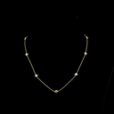 1.76 Cts 14k Yellow Gold Round Shape Station Necklace - Video