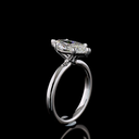 2.14 Cts 14k White Gold Marquise Shape Solitaire Ring - Image 4
