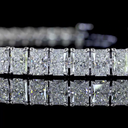 11.35 Cts 14k White Gold Radiant Shape Tennis Bracelet - Image 2
