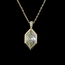 2.54 Cts 14k Yellow Gold Antique Marquise Shape Pendant Pendant - Image 3