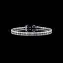 5.13 Cts 14k White Gold Emerald Shape Tennis Bracelet - Video