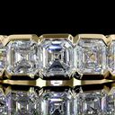 2.06 Cts 14k Yellow Gold Asscher Shape 5 Stones Eternity Band - Image 3