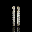 2.17 Cts 14k Yellow Gold Round Shape Hoops Earring - Video