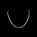 18.25 Cts 14k Yellow Gold Mix Shape Tennis Necklace - Video