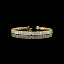 16.89 Cts 14k Yellow Gold Radiant Shape Tennis Bracelet - Video