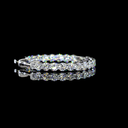 2.19 Cts 14k White Gold Round Shape Hoops Earring - Image 2