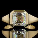 2.03 Cts 14k Yellow Gold Square Emerald Shape Solitaire Ring - Image 3