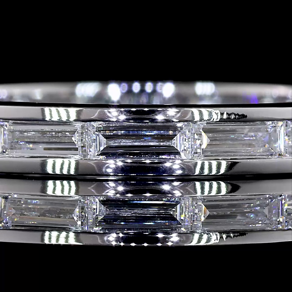 1.19 Cts 14k White Gold Baguette Shape Eternity Band Eternity Band - Image 3