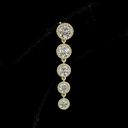 2.83 Cts 14k Yellow Gold Round Shape Hanging Earring - Image 3