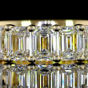 3.29 Cts 14k Yellow Gold Emerald Shape 3/4 Band Eternity Band - Image 3