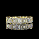 3.29 Cts 14k Yellow Gold Emerald Shape 3/4 Band Eternity Band - Video