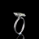 3.13 Cts 14k White Gold Marquise Shape Solitaire Ring - Image 4