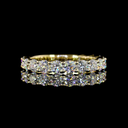 1.55 Cts 14k Yellow Gold Round Shape 3/4 Band Eternity Band - Video