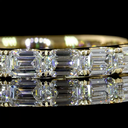 1.39 Cts 14k Yellow Gold Emerald Shape 3/4 Band Eternity Band - Image 3