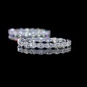2.72 Cts 14k White Gold Oval Shape Hoops Earring - Image 2